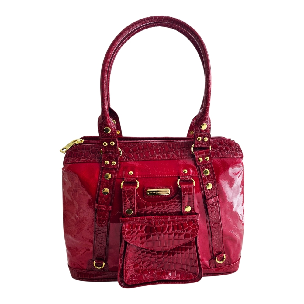 Steve Madden Red Croc Tote Bag